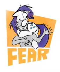 Size: 1046x1264 | Tagged: artist:kejifox, derpibooru import, fear, floppy ears, gritted teeth, human, on top, pony hat, rarity, safe, scared, wide eyes