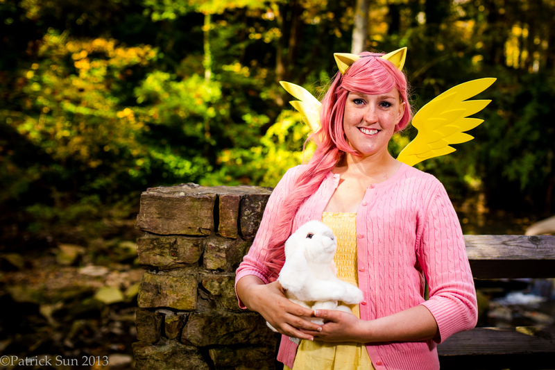 Size: 2048x1365 | Tagged: 2013, artist needed, clothes, convention, cosplay, derpibooru import, fluttershy, human, irl, irl human, momocon, photo, plushie, rabbit, safe, solo, sweater, sweatershy