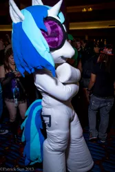 Size: 1365x2048 | Tagged: 2013, artist needed, convention, cosplay, derpibooru import, dragoncon, fursuit, human, irl, irl human, photo, safe, vinyl scratch