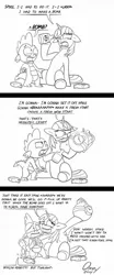 Size: 530x1280 | Tagged: artist:omny87, comic, derpibooru import, drool, drunk, drunk twilight, monochrome, parody, rick and morty, safe, spike, twilight sparkle, twirick