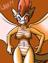 Size: 695x896 | Tagged: anthro, artist:dmann892, ask, ask closet fizzle, belly button, breasts, dragon, female, fizzelle, fizzle, nudity, rule 63, semi-anthro, solo, solo female, suggestive, teenaged dragon, transformation, transgender transformation, tumblr, underass