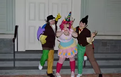 Size: 2048x1313 | Tagged: 2014, artist needed, convention, cosplay, derpibooru import, discord, eris, hat, human, irl, irl human, katsucon, katsucon 2014, party hat, photo, pinkie pie, rule 63, safe