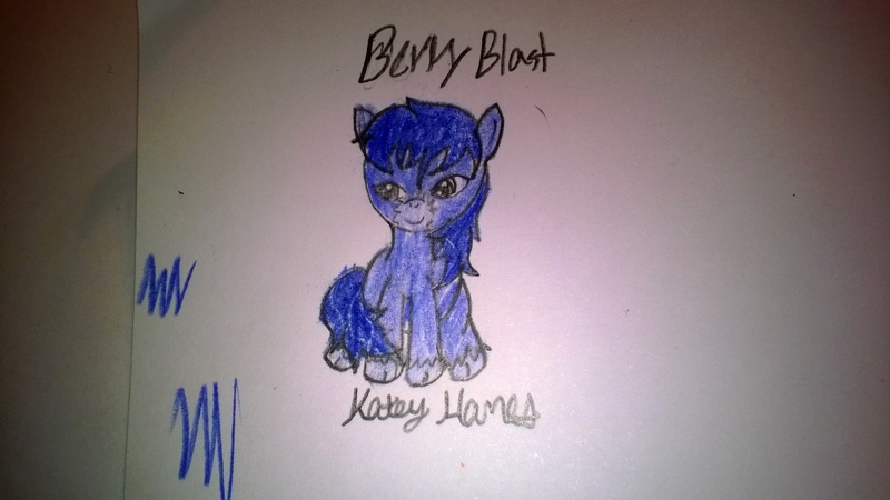 Size: 3552x2000 | Tagged: artist:katey hanes, blue hair, blue skin, derpibooru import, oc, oc:berry blast, safe, solo, unofficial characters only