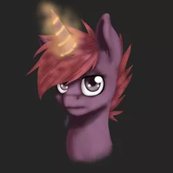 Size: 800x800 | Tagged: safe, artist:artybeat, derpibooru import, oc, oc:violet inferno, unofficial characters only, pony, unicorn, bored, portrait, solo