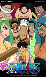 Size: 760x1269 | Tagged: akainu, aokiji, artist:droll3, blackbeard, blood, crossover, derpibooru import, edward newgate, fanfic art, human, humanized, kizaru, marshall d. teach, monkey d luffy, one piece, palindrome get, portgas d ace, princess celestia, queen chrysalis, safe, whitebeard