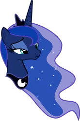 Size: 5000x7578 | Tagged: absurd resolution, artist:sir-teutonic-knight, bust, derpibooru import, head, princess luna, safe, simple background, solo, transparent background, unamused, vector