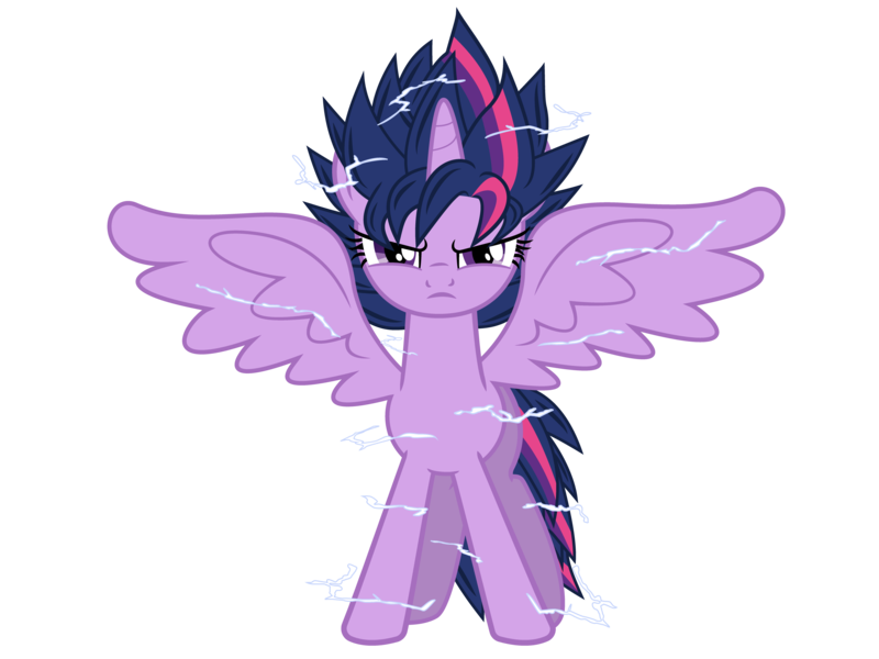 Size: 4000x3000 | Tagged: safe, artist:jordanb22, derpibooru import, twilight sparkle, twilight sparkle (alicorn), alicorn, pony, absurd resolution, female, mare, simple background, solo, super saiyan princess, transparent background, vector