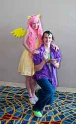 Size: 1234x2000 | Tagged: 2012, artist:irisraydiant, artist needed, convention, cosplay, derpibooru import, fluttershy, human, irl, irl human, momocon, momocon 2012, photo, safe, spike