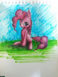 Size: 960x1280 | Tagged: artist:tungstenbulb, derpibooru import, pinkie pie, safe, solo, traditional art