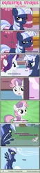 Size: 1004x4337 | Tagged: artist:estories, carousel boutique, comic, comic:seeds of darkness, derpibooru import, oc, oc:silverlay, possessed, rainbow dash, rarity, safe, sweetie belle