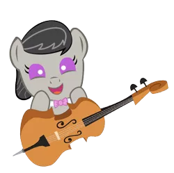 Size: 544x541 | Tagged: safe, artist:doctorxfizzle, derpibooru import, octavia melody, pony, baby, baby pony, cello, cute, happy, looking at you, musical instrument, open mouth, peekaboo pony pals, smiling, solo, tavibetes, weapons-grade cute