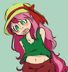 Size: 724x768 | Tagged: artist:settyl, derpibooru import, oc, oc:leaf, offspring, parent:roseluck, piercing, piercing fetish, safe, satyr, solo, unofficial characters only