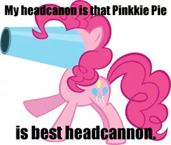 Size: 900x760 | Tagged: derpibooru import, exploitable meme, headcannon, headcanon, literal, meme, parody, pinkie pie, pun, safe, solo