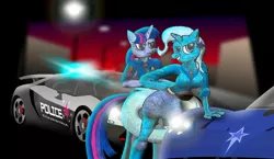 Size: 1550x900 | Tagged: anthro, artist:gonein10seconds, car, derpibooru import, grand theft auto, hypercar, lamborghini, lamborghini sesto elemento, need for speed, pagani, pagani huayra, police, safe, supercar, trixie, twilight sparkle, twilight sparkle (alicorn)