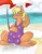 Size: 780x1000 | Tagged: suggestive, artist:dolly, artist:twizzle, derpibooru import, ms. harshwhinny, beach, belly, clothes, colored, crotchboobs, fat, female, image, ms. lardwhinny, one-piece swimsuit, png, pregnant, solo, solo female, swimsuit, underhoof