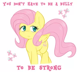 Size: 3025x2845 | Tagged: artist:ambris, fluttershy, motivational, mouthpiece, positive message, positive ponies, safe, solo