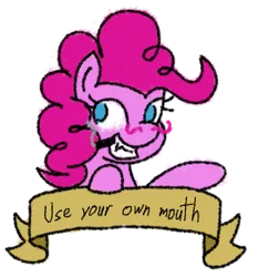 Size: 1317x1414 | Tagged: artist needed, cigar, derpibooru import, mouthpiece, old banner, pinkie pie, safe, solo, source needed