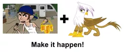 Size: 1063x445 | Tagged: safe, derpibooru import, gilda, gryphon, exploitable meme, make it happen, meme, shitty g, yourfavoritemartian