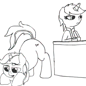 Size: 300x300 | Tagged: safe, artist:teschke, derpibooru import, oc, oc:littlepip, oc:velvet remedy, unofficial characters only, pony, unicorn, fallout equestria, fanfic, animated, black and white, clothes, dat butt, fanfic art, female, foaming at the mouth, gif, grayscale, hooves, horn, lesbian, lip bite, mare, meme, monochrome, open mouth, pipbuck, simple background, sunglasses, teeth, text, the ass was fat, vault suit, white background