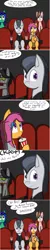 Size: 402x2012 | Tagged: safe, artist:jake heritagu, derpibooru import, rumble, scootaloo, pony, comic:ask motherly scootaloo, alternate hairstyle, clothes, comic, date, drink, female, food, hairpin, male, motherly scootaloo, movie, popcorn, rumbloo, straight, straw, suit, sweatshirt, theater