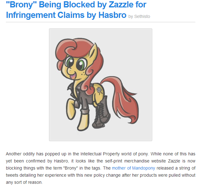 Size: 645x599 | Tagged: brony copyright drama, cease and desist, drama, equestria daily, safe, solo, zazzle