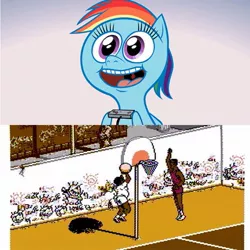 Size: 1632x1632 | Tagged: safe, derpibooru import, hoops, rainbow dash, barely pony related, exploitable meme, meme, nintendo, nintendo entertainment system