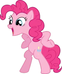 Size: 8400x10000 | Tagged: safe, artist:starshinecelestalis, derpibooru import, pinkie pie, pony, a canterlot wedding, absurd resolution, bipedal, faic, simple background, solo, transparent background, vector