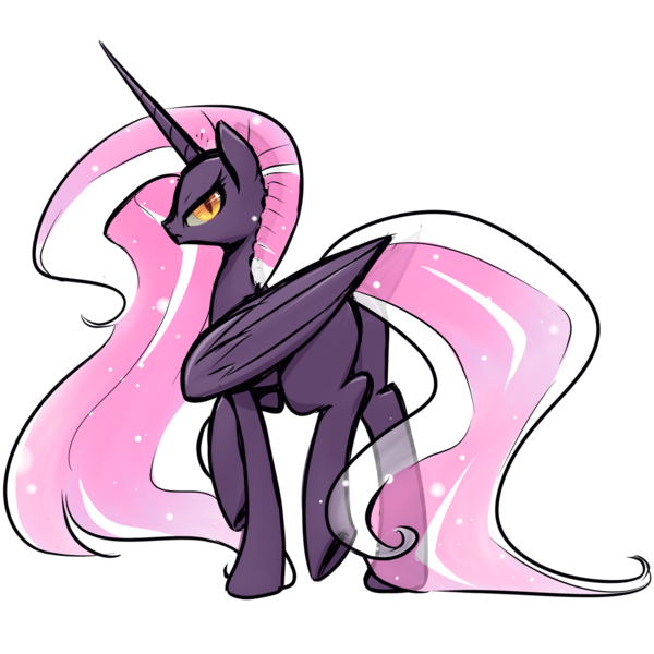 Size: 1280x1280 | Tagged: safe, artist:inlucidreverie, derpibooru import, oc, oc:this one, unofficial characters only, alicorn, pony, fallout equestria, alicorn oc, horn, long mane, long tail, simple background, solo, transparent background, wings