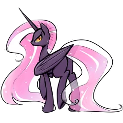 Size: 1280x1280 | Tagged: safe, artist:inlucidreverie, derpibooru import, oc, oc:this one, unofficial characters only, alicorn, pony, fallout equestria, alicorn oc, horn, long mane, long tail, simple background, solo, transparent background, wings