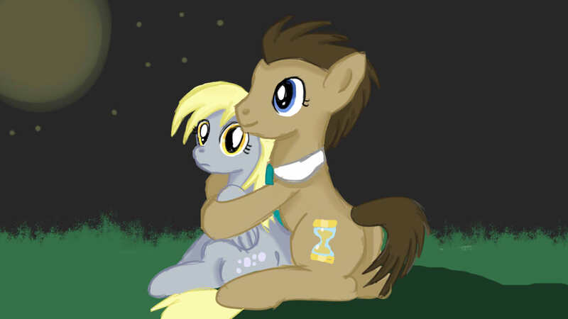 Size: 1280x720 | Tagged: safe, artist:jbond, derpibooru import, derpy hooves, doctor whooves, time turner, pegasus, pony, female, mare, underp