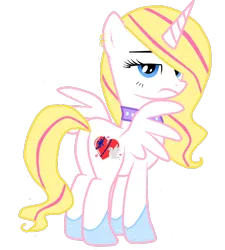 Size: 848x941 | Tagged: safe, artist:popuicat, derpibooru import, oc, oc:aphrodite, unofficial characters only, alicorn, pony, alicorn oc, piercing, plot, solo