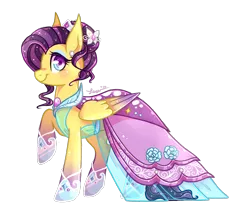 Size: 1300x1100 | Tagged: artist:fayven, clothes, derpibooru import, dress, gala dress, oc, oc:arwen, safe, solo, unofficial characters only