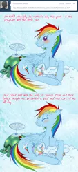 Size: 400x882 | Tagged: artist:tinuleaf, ask, ask rainbow dash family, comic, derpibooru import, foal, nap, oc, oc:white whirl, offspring, parent:rainbow dash, parent:soarin', parents:soarindash, rainbow dash, safe, sleeping, tank, tumblr