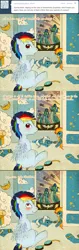 Size: 503x1590 | Tagged: artist:tinuleaf, ask, ask rainbow dash family, blushing, colt, comic, derpibooru import, male, oc, oc:sunrise brisk, offspring, parent:rainbow dash, parent:soarin', parents:soarindash, safe, solo, tumblr, unofficial characters only