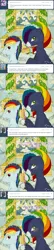 Size: 541x2487 | Tagged: artist:tinuleaf, ask, ask rainbow dash family, blushing, brother and sister, comic, derpibooru import, hairbrush, oc, oc:cloud puff, oc:sunrise brisk, offspring, parent:rainbow dash, parent:soarin', parents:soarindash, safe, tumblr, unofficial characters only