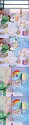 Size: 431x1851 | Tagged: artist:tinuleaf, ask rainbow dash family, foal, mother and daughter, oc, oc:white whirl, offspring, parent:rainbow dash, parent:soarin', parents:soarindash, rainbow dash, safe, tank