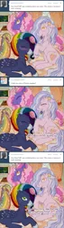 Size: 541x1894 | Tagged: artist:tinuleaf, ask, ask rainbow dash family, blushing, comic, derpibooru import, hairbrush, oc, oc:berlingot, oc:cloud puff, oc:millefeuille, offspring, parent:pinkie pie, parent:pokey pierce, parent:rainbow dash, parent:soarin', parents:pokeypie, parents:soarindash, safe, tumblr, unofficial characters only