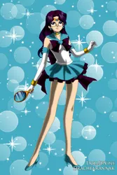 Size: 400x600 | Tagged: anime, artist:drachearannak-fc, base used, crossover, cute, derpibooru import, glasses, human, humanized, mirror, moe, rarity, safe, sailor moon, sailor senshi, sailor uniform, smiling, solo, sparkles