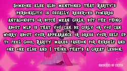 Size: 500x281 | Tagged: feminism is magic, rarity, safe, screencap, typo of unintentional hilarity, vulgar