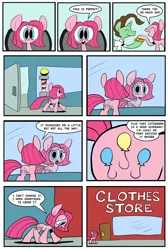 Size: 1280x1903 | Tagged: alternate hairstyle, artist:joeywaggoner, clone, comic, derpibooru import, diane, haircut, pinkie clone, pinkie pie, safe, the clone that got away, too many pinkie pies, tumblr