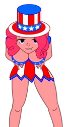 Size: 600x1111 | Tagged: artist:sersys, breasts, female, human, humanized, pinkie pie, solo, solo female, suggestive