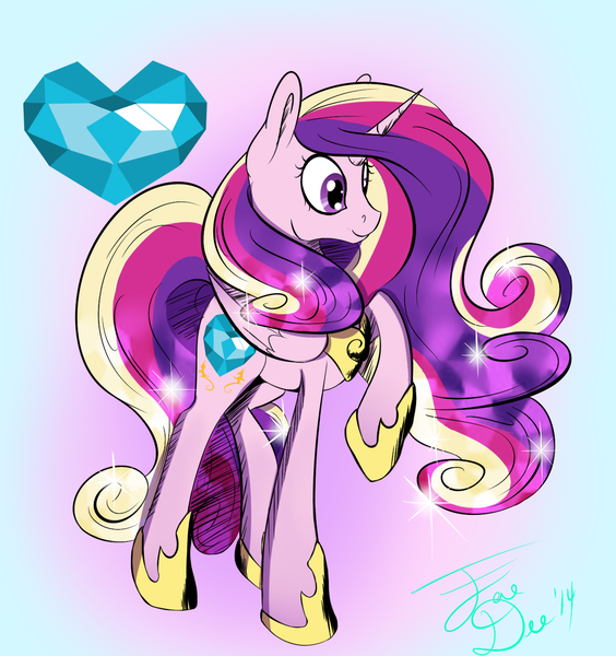 Size: 1396x1484 | Tagged: safe, artist:farewelldecency, deleted from derpibooru, derpibooru import, princess cadance, alicorn, pony, solo