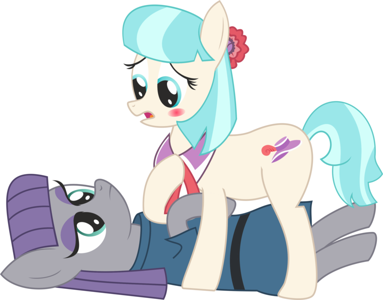 Size: 2724x2133 | Tagged: artist:chris117, blushing, coco pebbles, coco pommel, female, lesbian, maud pie, safe, shipping, simple background, transparent background, vector