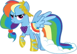 Size: 2802x1989 | Tagged: safe, artist:slo-momo, derpibooru import, rainbow dash, pegasus, pony, the best night ever, clothes, dress, gala dress, simple background, solo, transparent background, vector