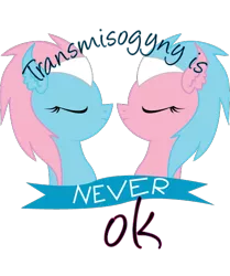 Size: 526x629 | Tagged: safe, artist:lionsca, derpibooru import, aloe, lotus blossom, feminist ponies, headcanon, mouthpiece, old banner, pride, spa twins, subversive kawaii, transgender, trans girl