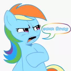 Size: 945x945 | Tagged: colourful, ew gay, rainbow dash, safe, solo