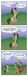 Size: 700x1876 | Tagged: artist:lepus-marj, comic, crossover, discord, doctor who, doctor whooves, necktie, ponified, q, safe, star trek, the doctor, time turner