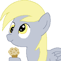Size: 200x200 | Tagged: safe, artist:tomdantherock, derpibooru import, derpy hooves, pegasus, pony, animated, deal with it, female, mare, muffin, solo, sunglasses
