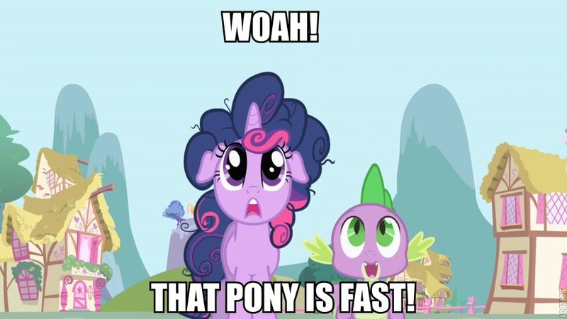 Size: 960x540 | Tagged: captain obvious, derpibooru import, edit, edited screencap, friendship is magic, image macro, meme, rainbow dash, safe, screencap, spike, turbo, twilight sparkle