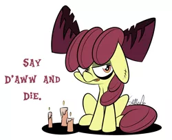 Size: 1839x1500 | Tagged: apple bloom, artist:slitherpon, candle, emo, goth, moody mark crusaders, safe, solo